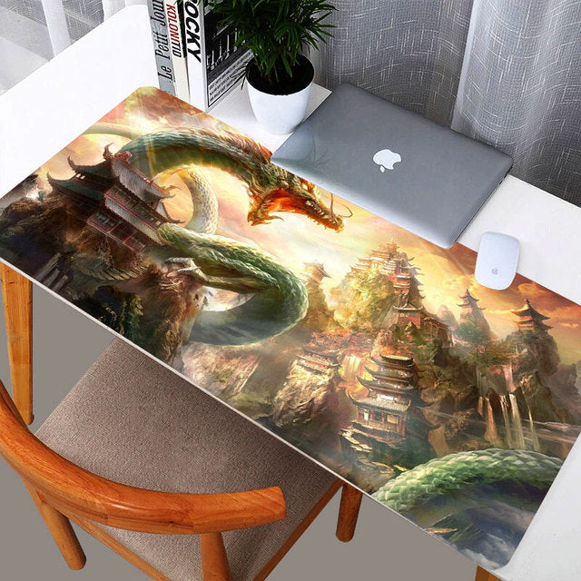 Dragon Mat Mousepad Gamer Office Mat Mouse Pad Light Gaming Room Accessories Desk Mat Art Keyboard Mats 900x400 Mausepad mat